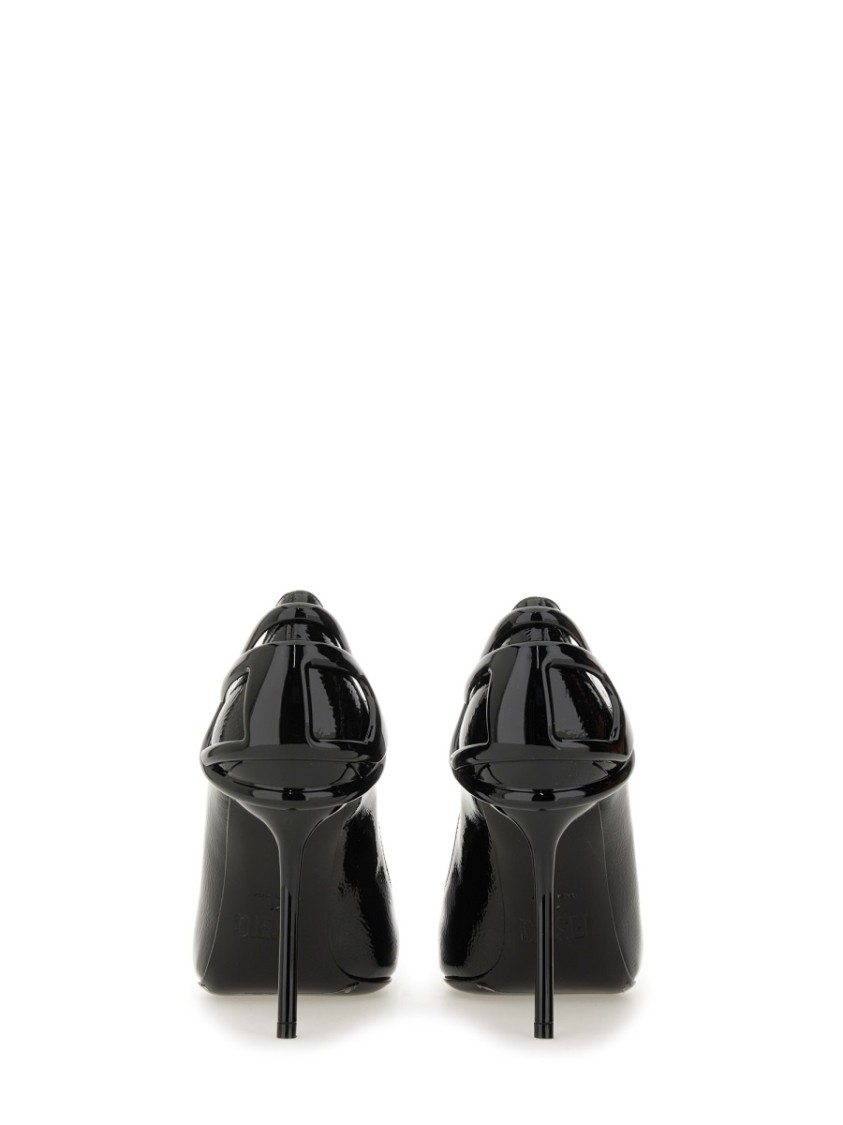 Diesel Leather Pumps In Black