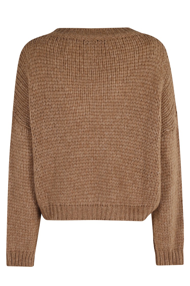 Roberto Collina Relaxed Fit Alpaca Blend Sweater In Brown
