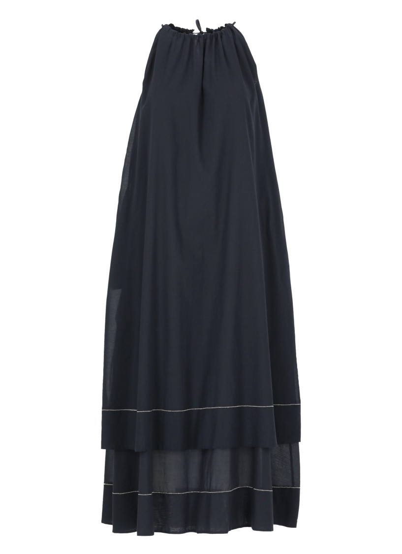 Shop Peserico Blue Cotton Dress