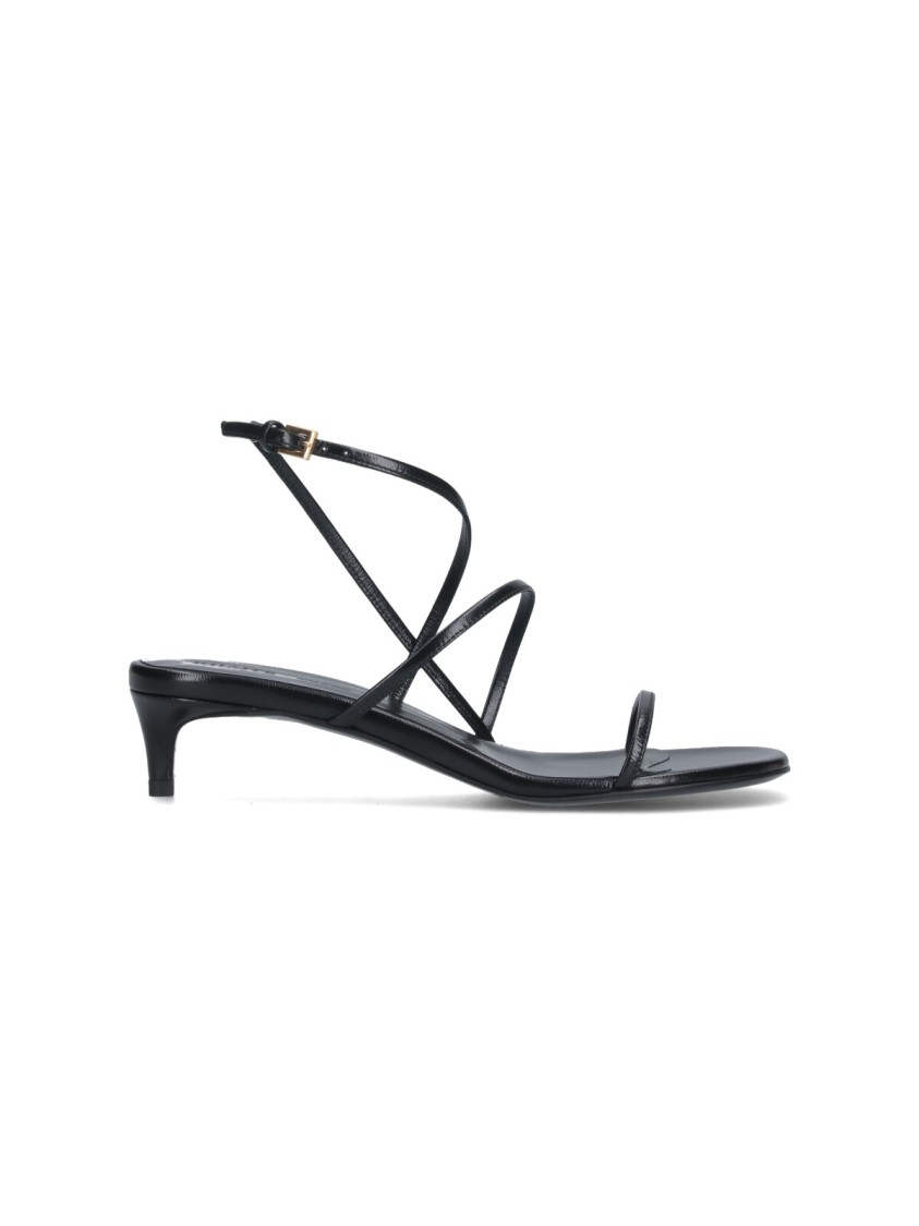 Khaite Loop Kitten Heel Sandal Red Wine