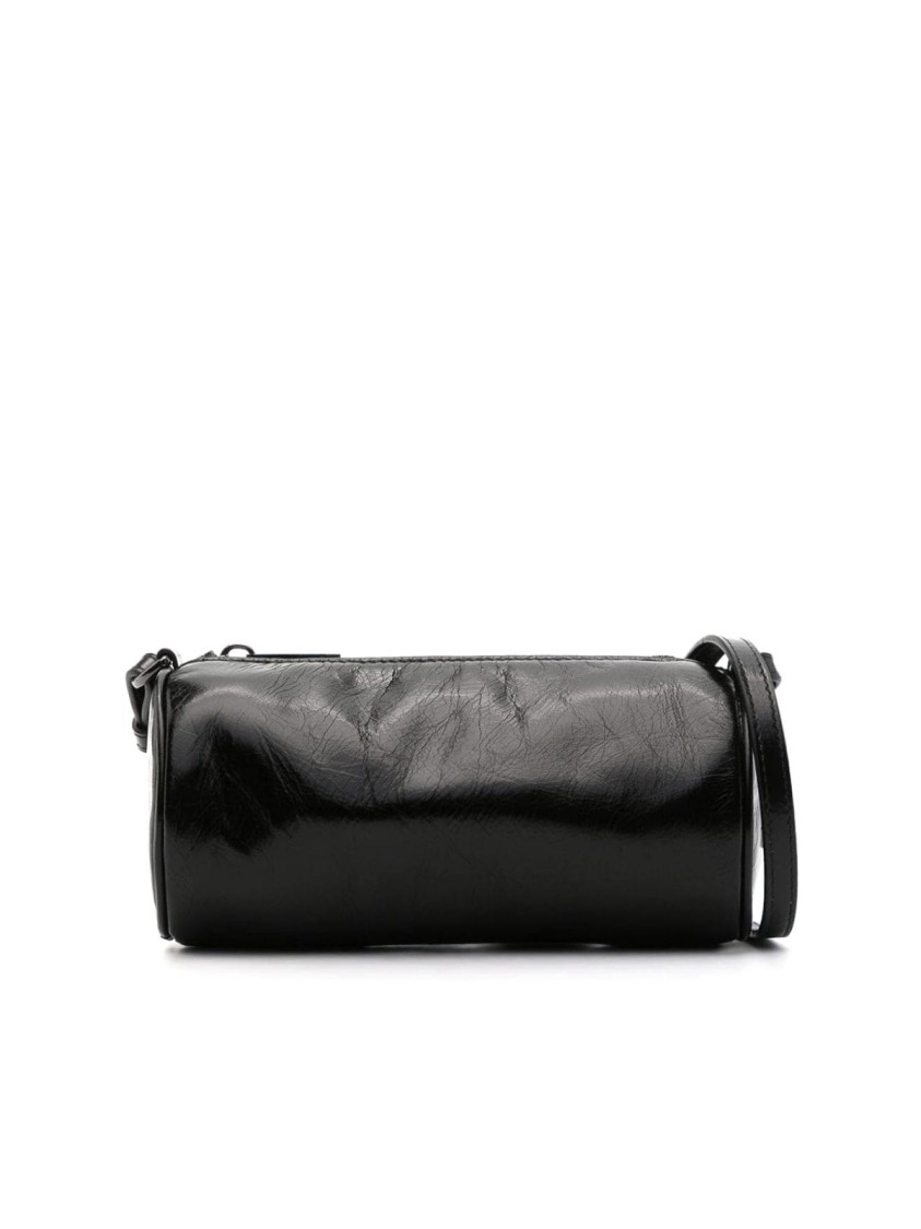 Off-white Torpedo Arrow Logo Small Shoulder Bag In Black