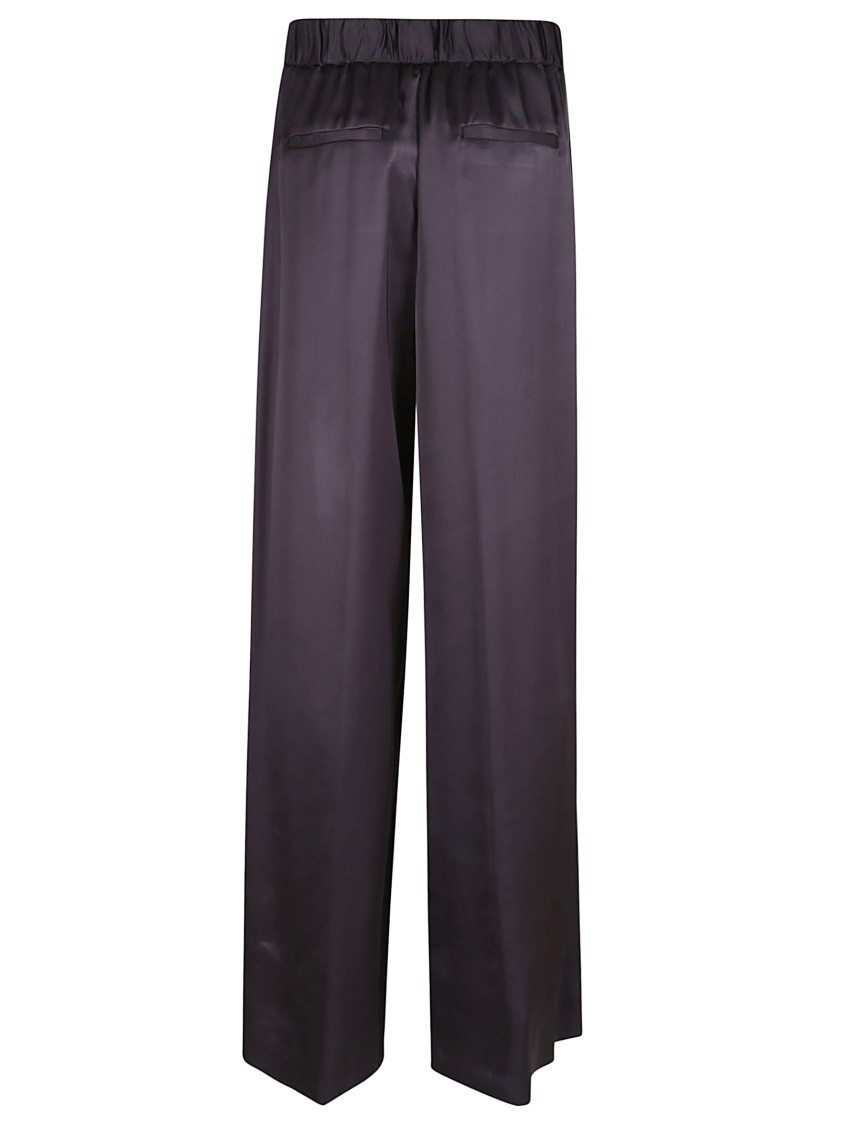 Peserico Relaxed Black Trousers With Elastic Waistband