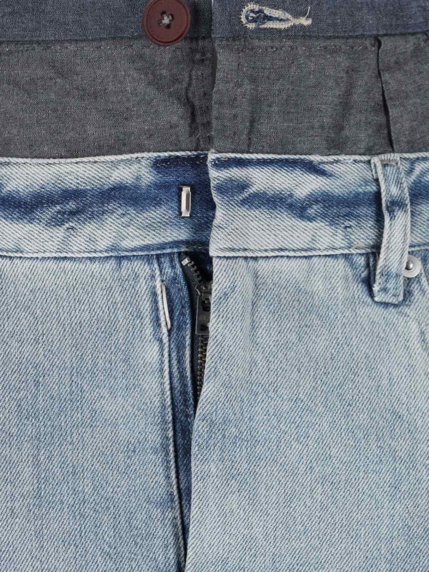 MAISON MARGIELA MAISON MARGIELA ANONIMITY OF THE LINING' MAXI DENIM SKIRT – LIGHT BLUE 
