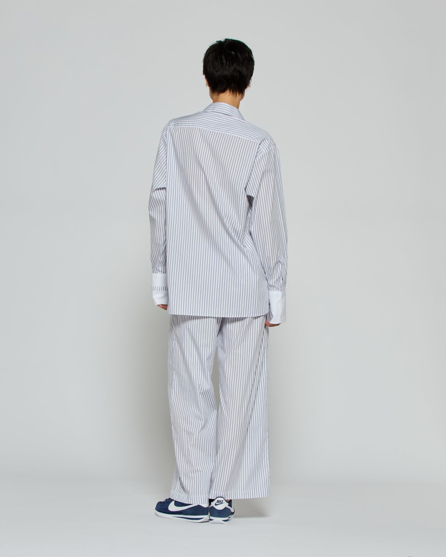 Serena Bute Striped Cropped Jogger In Blue