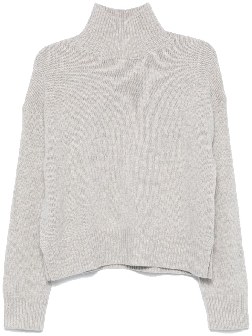 Shop Calvin Klein Turtleneck Sweatshirt In Eco-friendly Wool And Cashmere Blend In White