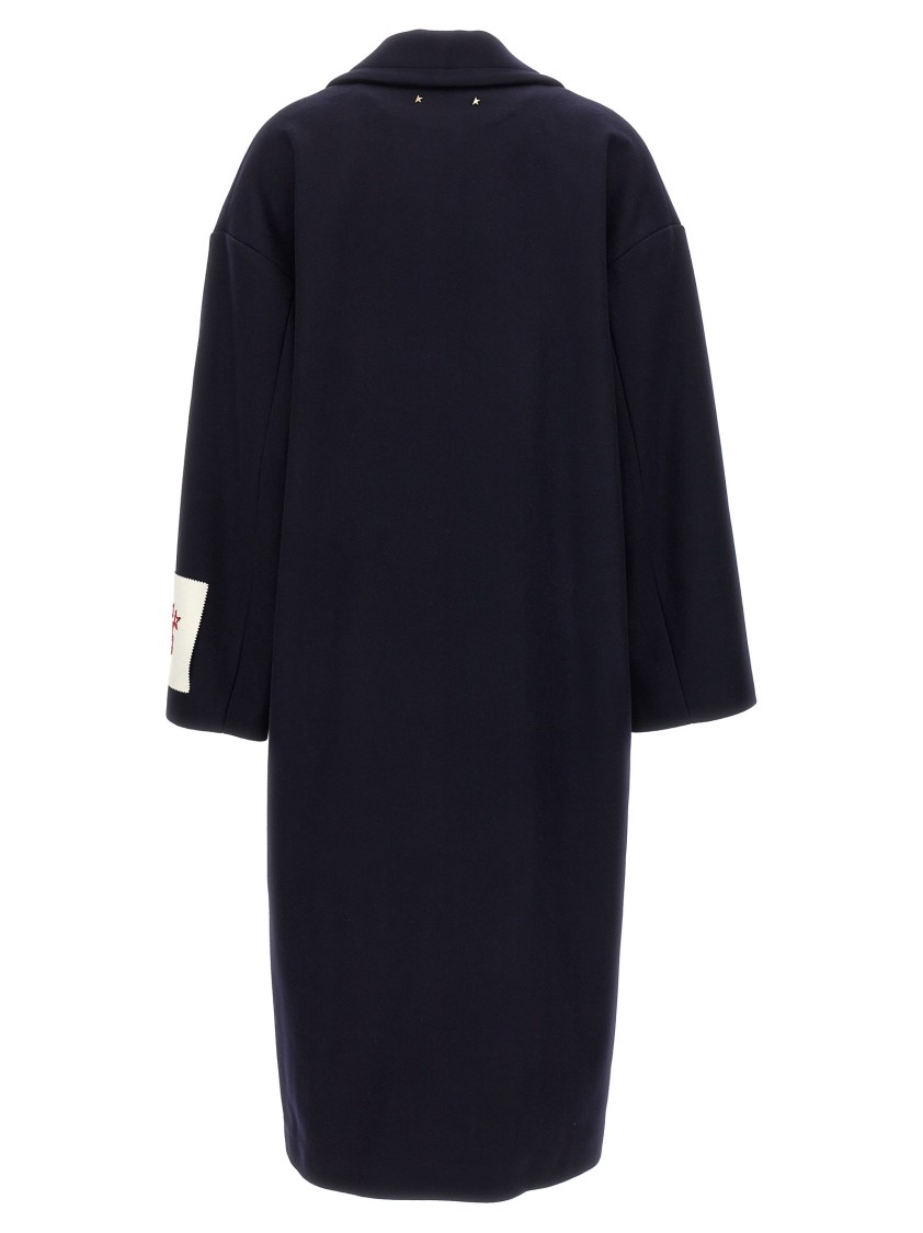 Golden Goose Blue Bertina Coat In Black