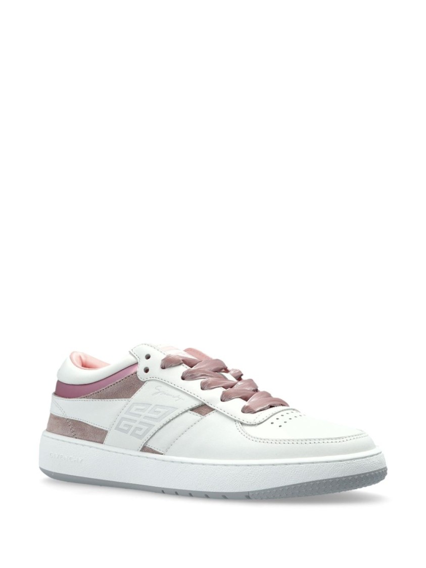Givenchy Mixed Leather Sneakers In White
