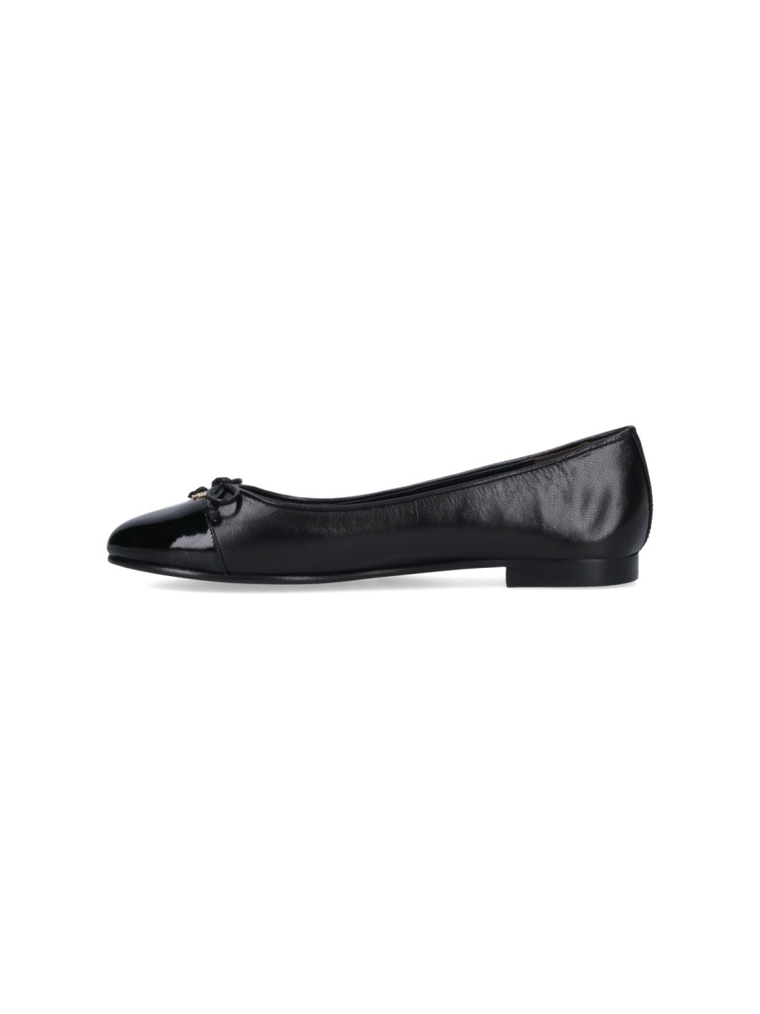 Shop Tory Burch Logo' Ballerinas – Black