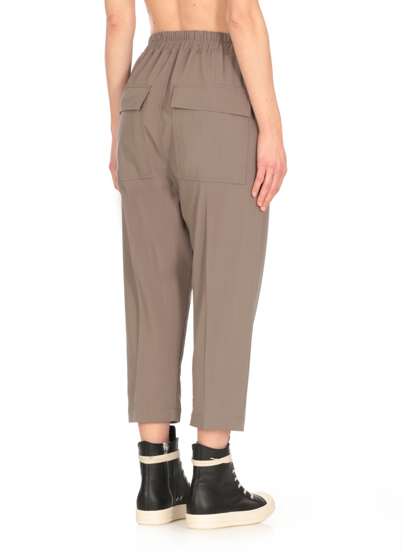 Rick Owens Green Wool Pants In Green