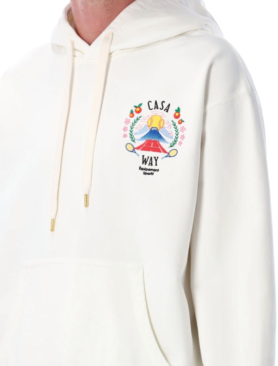 パーカー・フーディ Casablanca Casa Way Mountain Embroidered Hoodie Casablanca Casa Way Mountain Embroidered Hoodie Casa Way