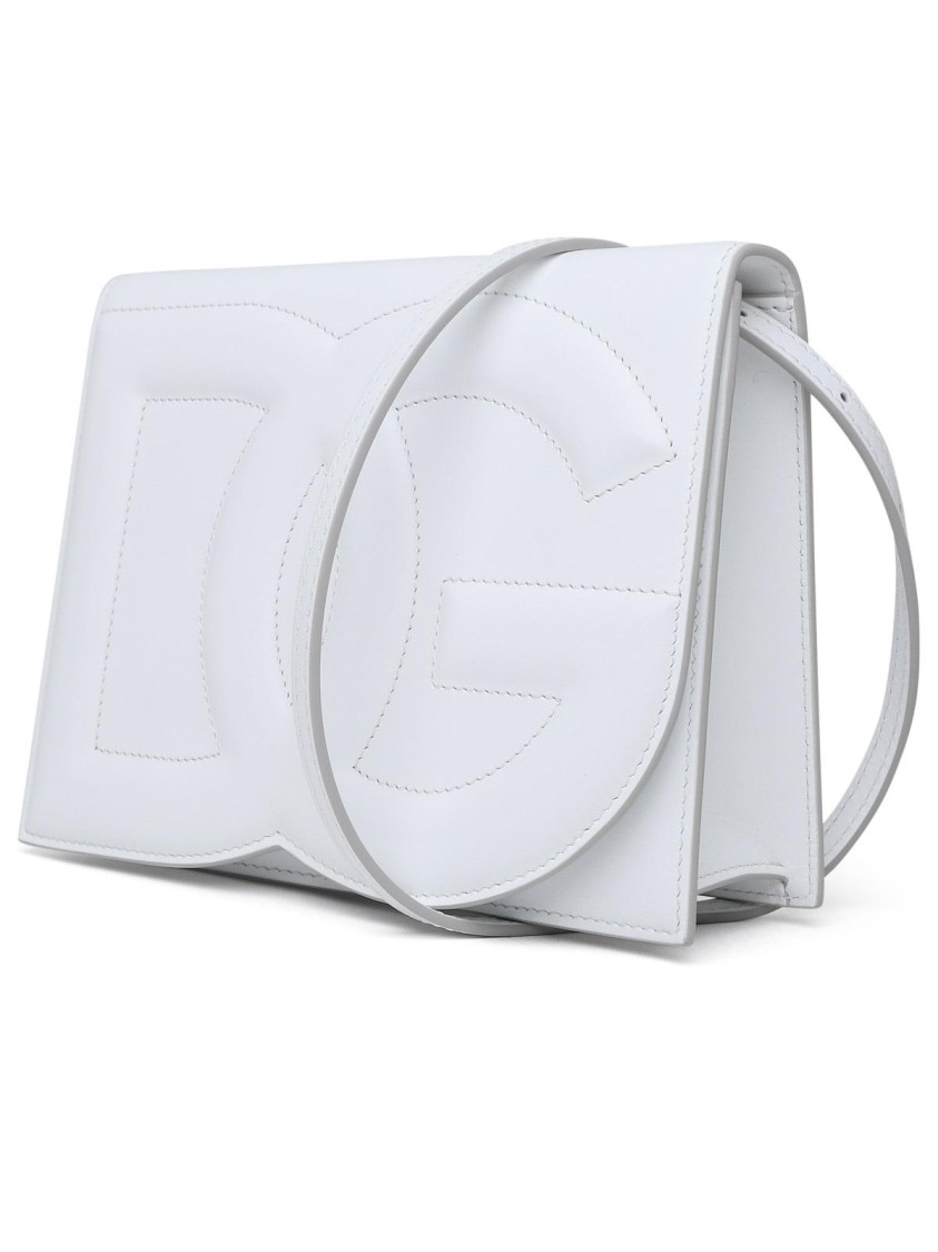 Dolce & Gabbana White Leather Bag In White