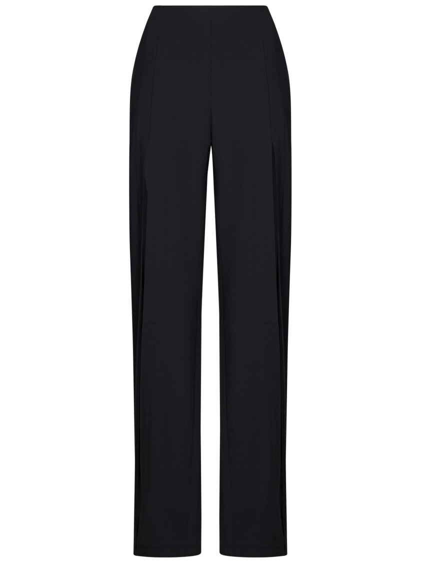 Nensi Dojaka High-waisted Black Trousers With Tailored Silhouette In Black