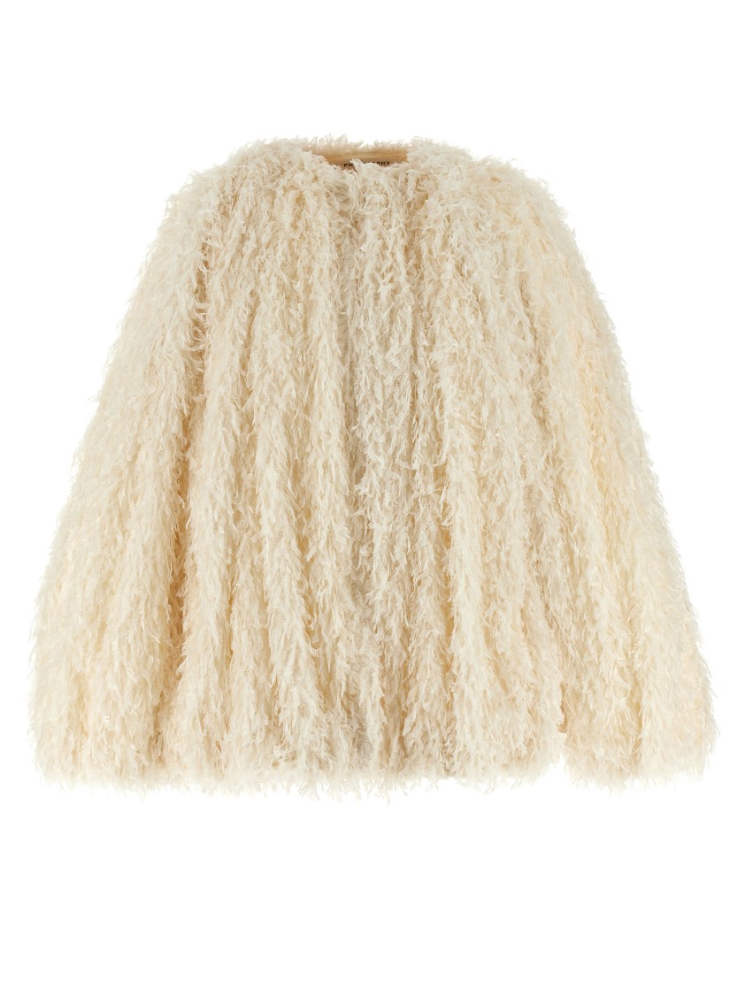 Philosophy Di Lorenzo Serafini Lightweight Coat With Textured Feather Finish In Neutral