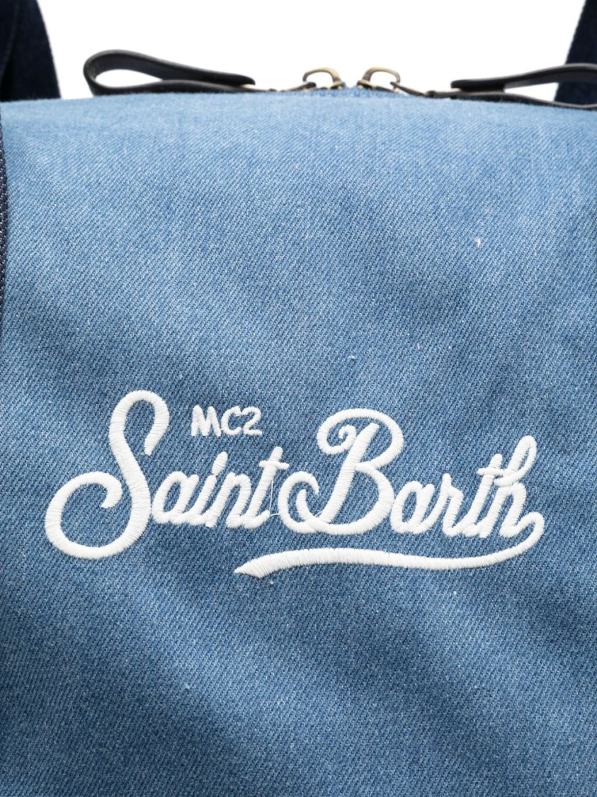 Mc2 Saint Barth Indigo Blue Bag With Top Zip