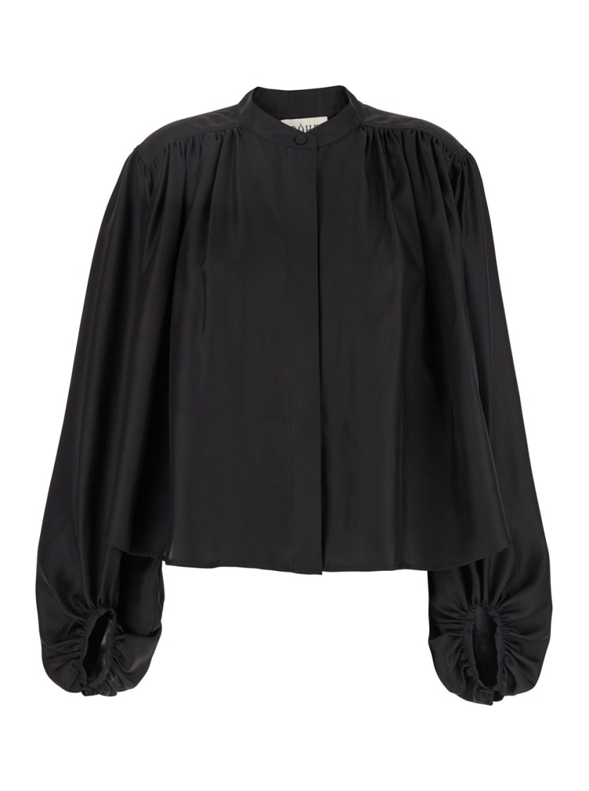 Shop Rohe Róhe Black Top Withdarin Collar