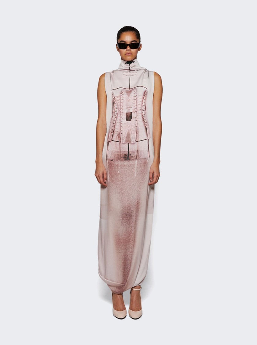 Jean Paul Gaultier Graphic-print Sleeveless Maxi Dress