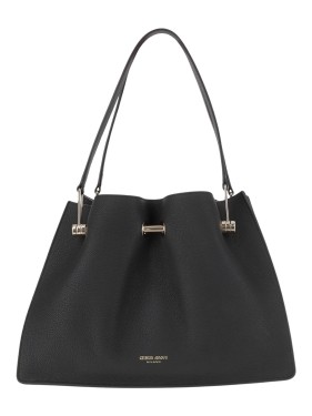 Giorgio Armani Black Bovine Leather Handbag