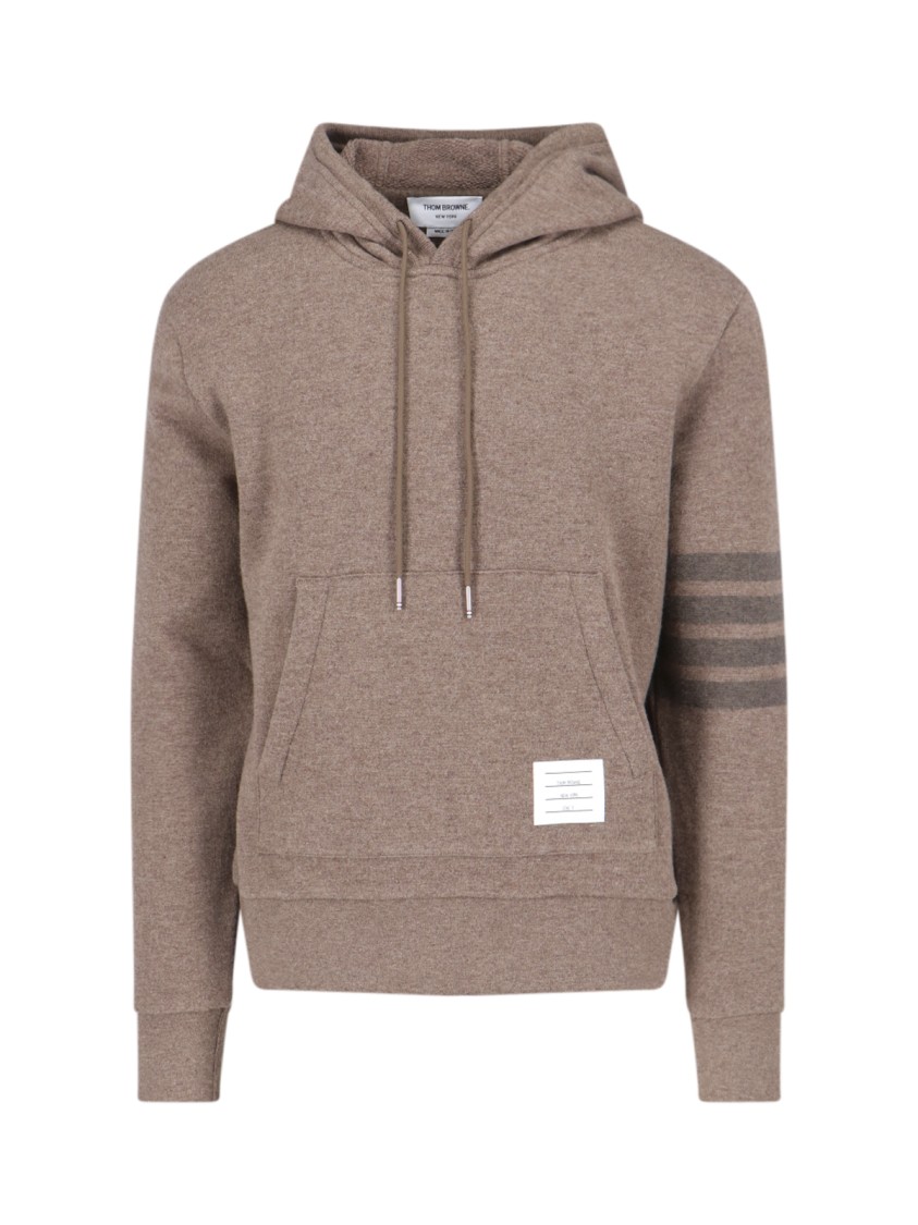Thom Browne Men's Jersey 4-bar Knit Hoodie