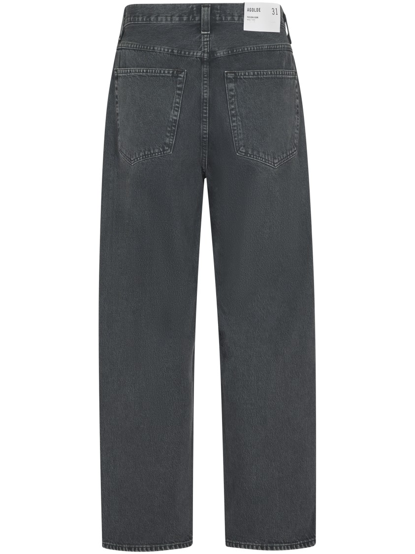 Agolde Wide-leg Trousers With Vintage Finish In Black
