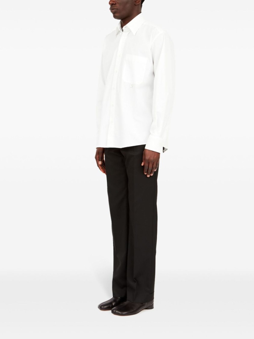 Mm6 Maison Margiela Detachable-collar Shirt In White