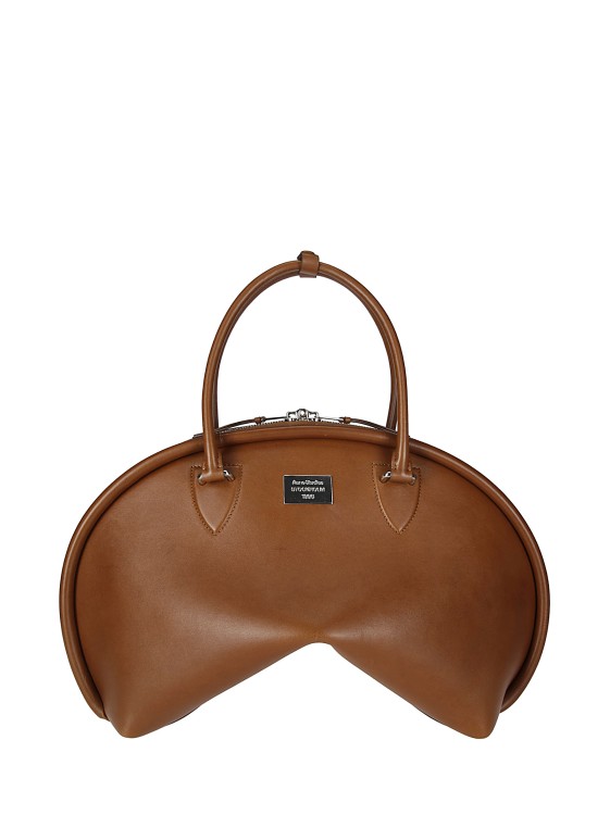 トートバッグ Acne Studios Curved Brown Handbag With Double Slider Zip Acne Studios Curved Brown Handbag With Double Slider Zip Bag