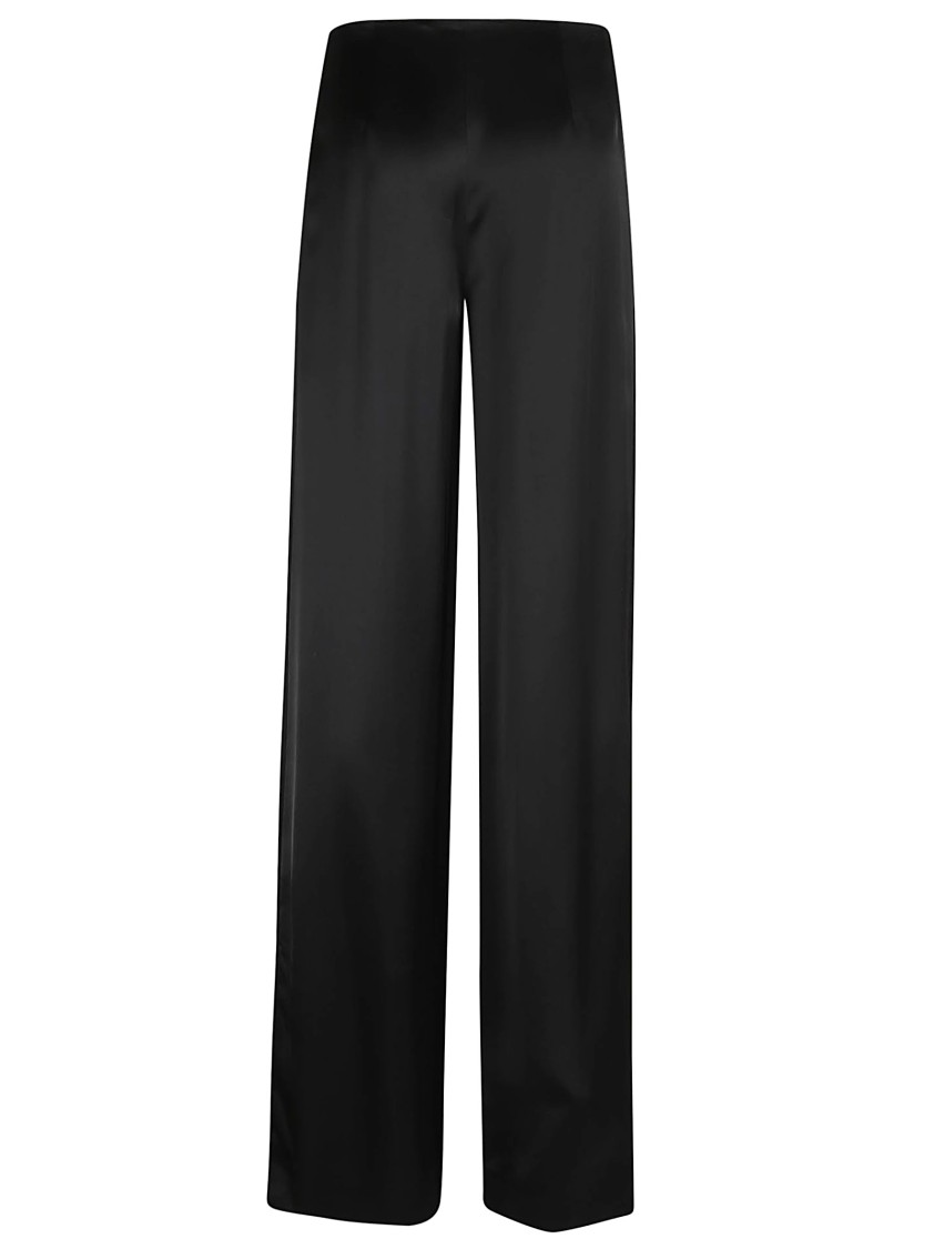 Polo Ralph Lauren Black Satin Finish Trousers In Black