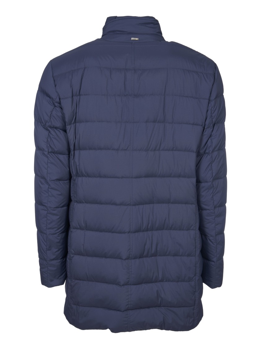 Herno Classic Down Jacket With Zip in Blue | THE LIST