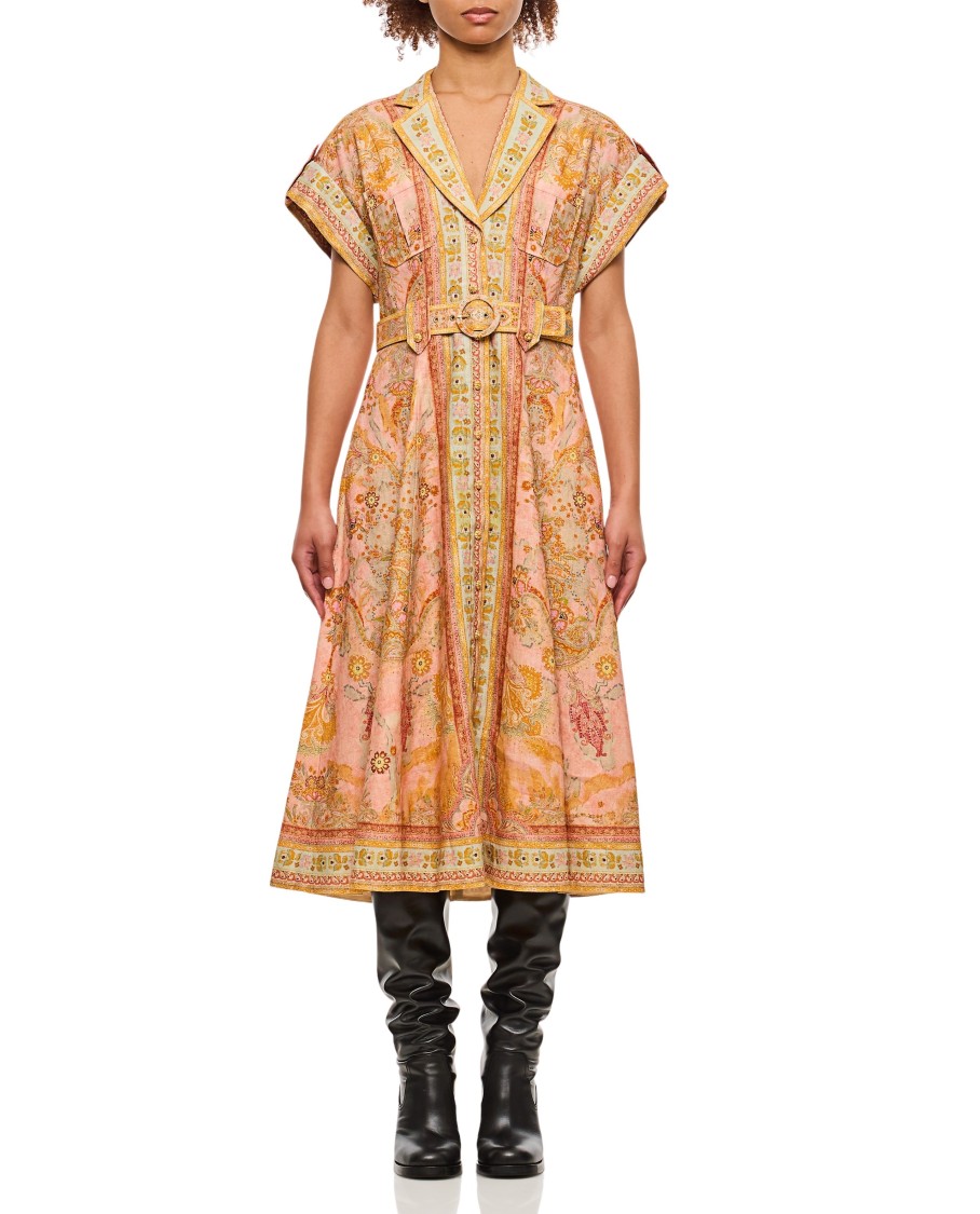 Shop Zimmermann Acacia Dress In Multicolor