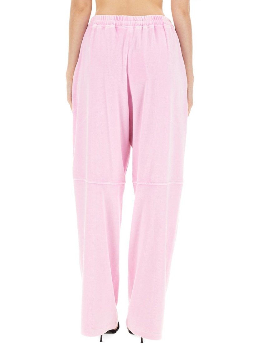Alexander Wang T T By Alexander Wang Articulated Velour Track Pants In Pink