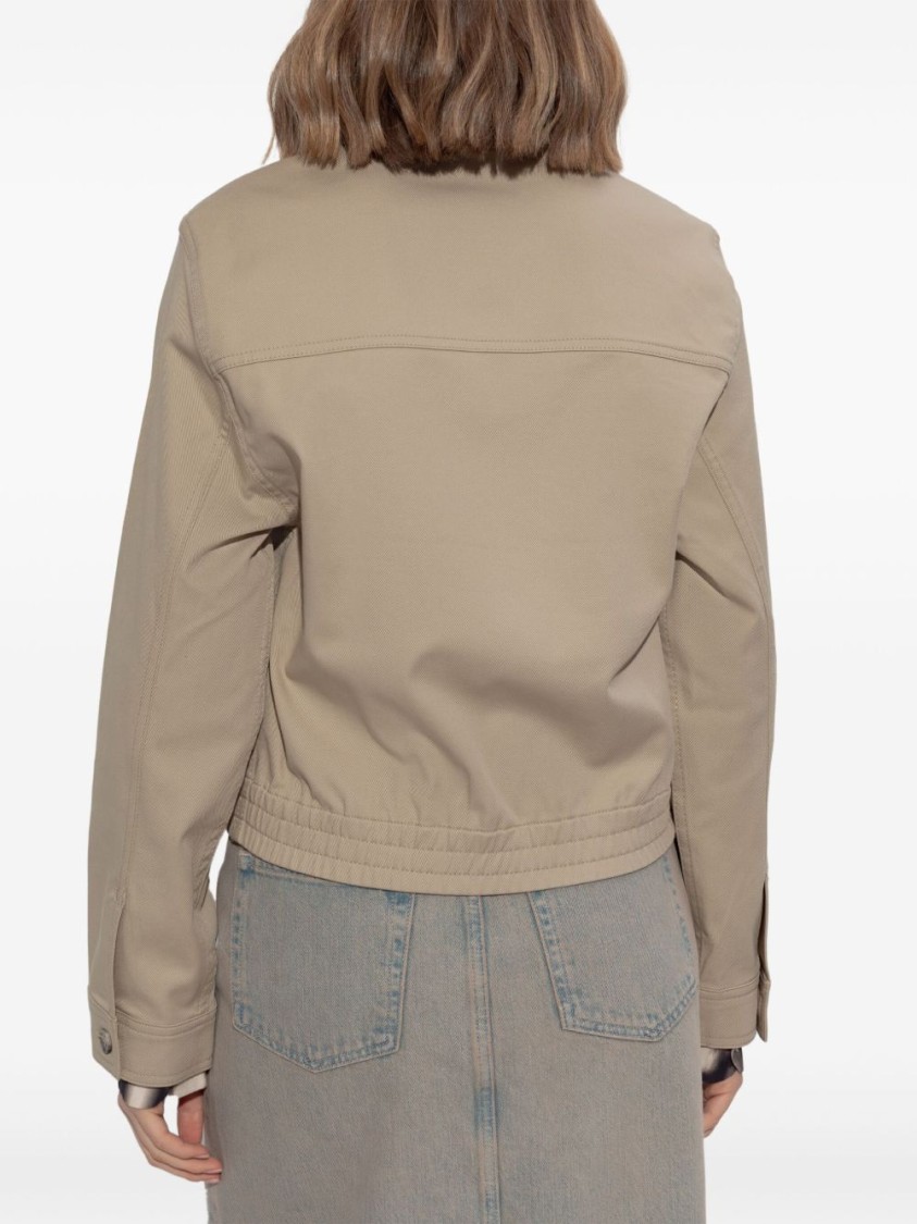 Samsoe & Samsoe Samsoe Samsoe Cropped Cotton Jacket In Neutrals