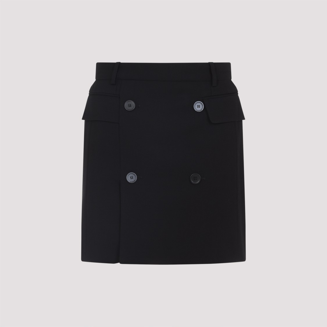 Balenciaga Tailored Black Skirt With Double-breasted Buttons In Black