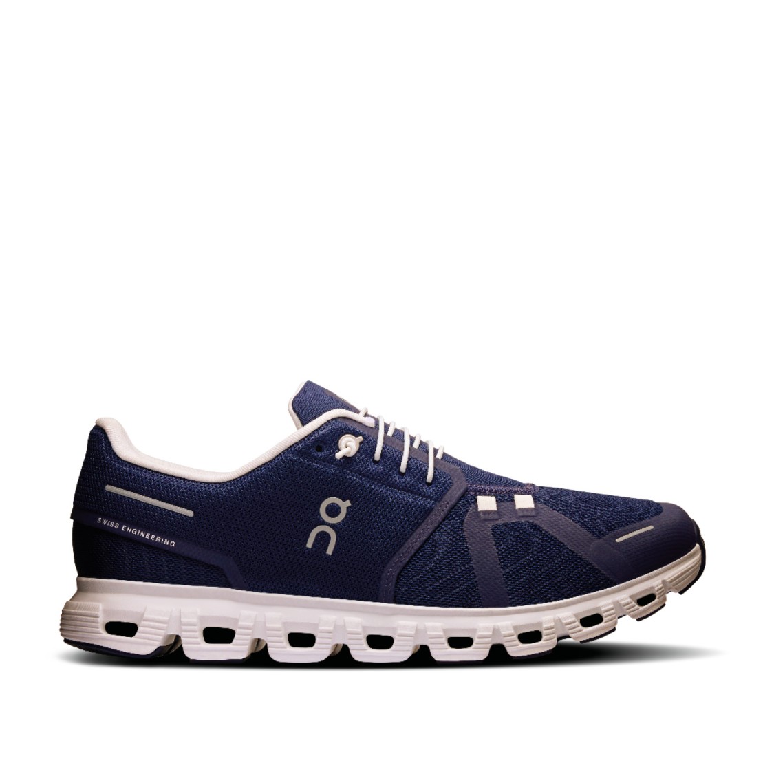 On Breathable Technical Fabric Sneakers With Cushied Sole In Black