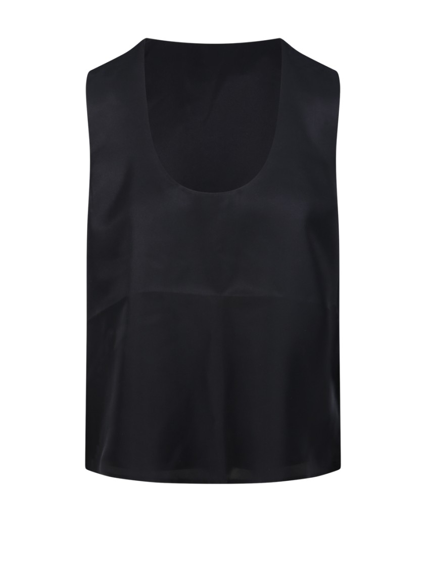Shop Rohe Róhe Scoop-neck Top In Black