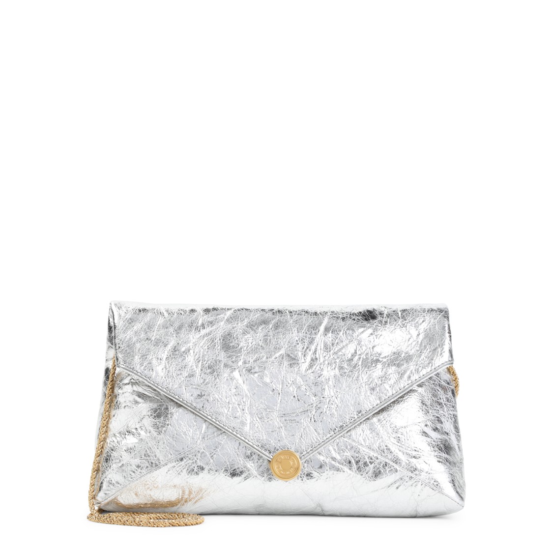Dries Van Noten Leather Handbag With Metallic Finish