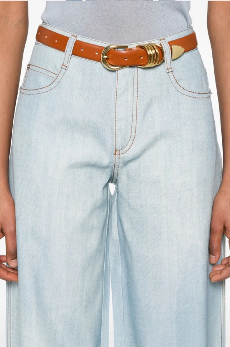 Ermanno Scervino High-waist Wide-leg Denim Jeans In Blue