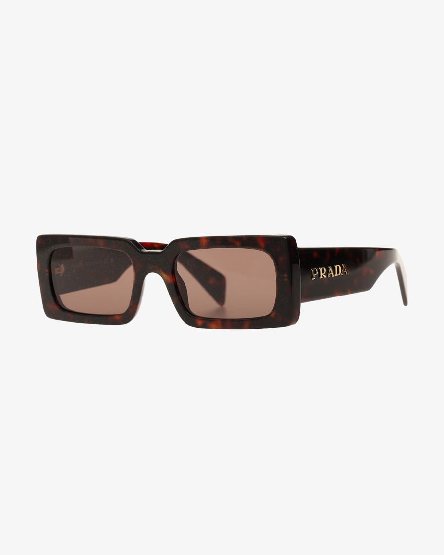 Prada Briar Tortoise Acetate Sunglasses With Polarized Lenses