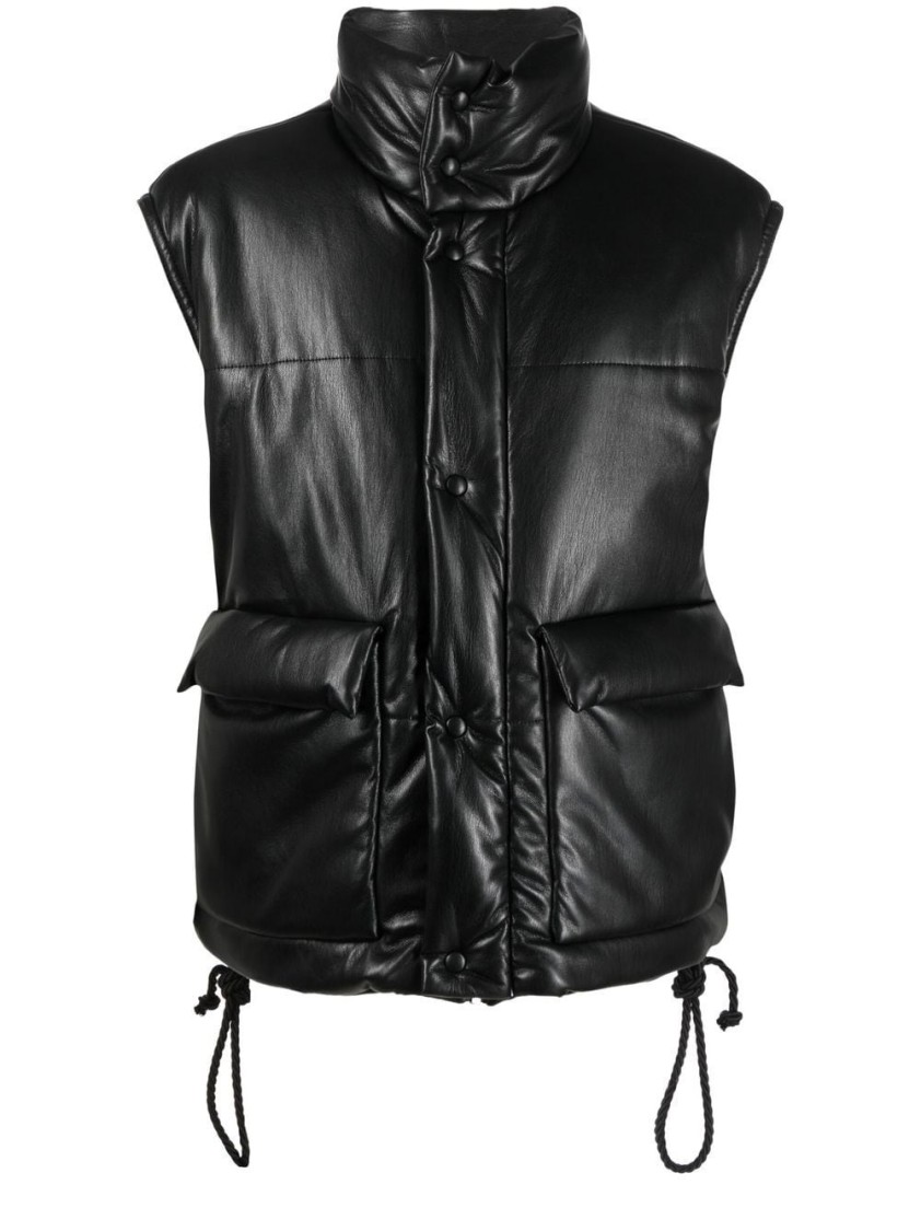 Nanushka Padded Turtleneck Vest With Glossy Finish
