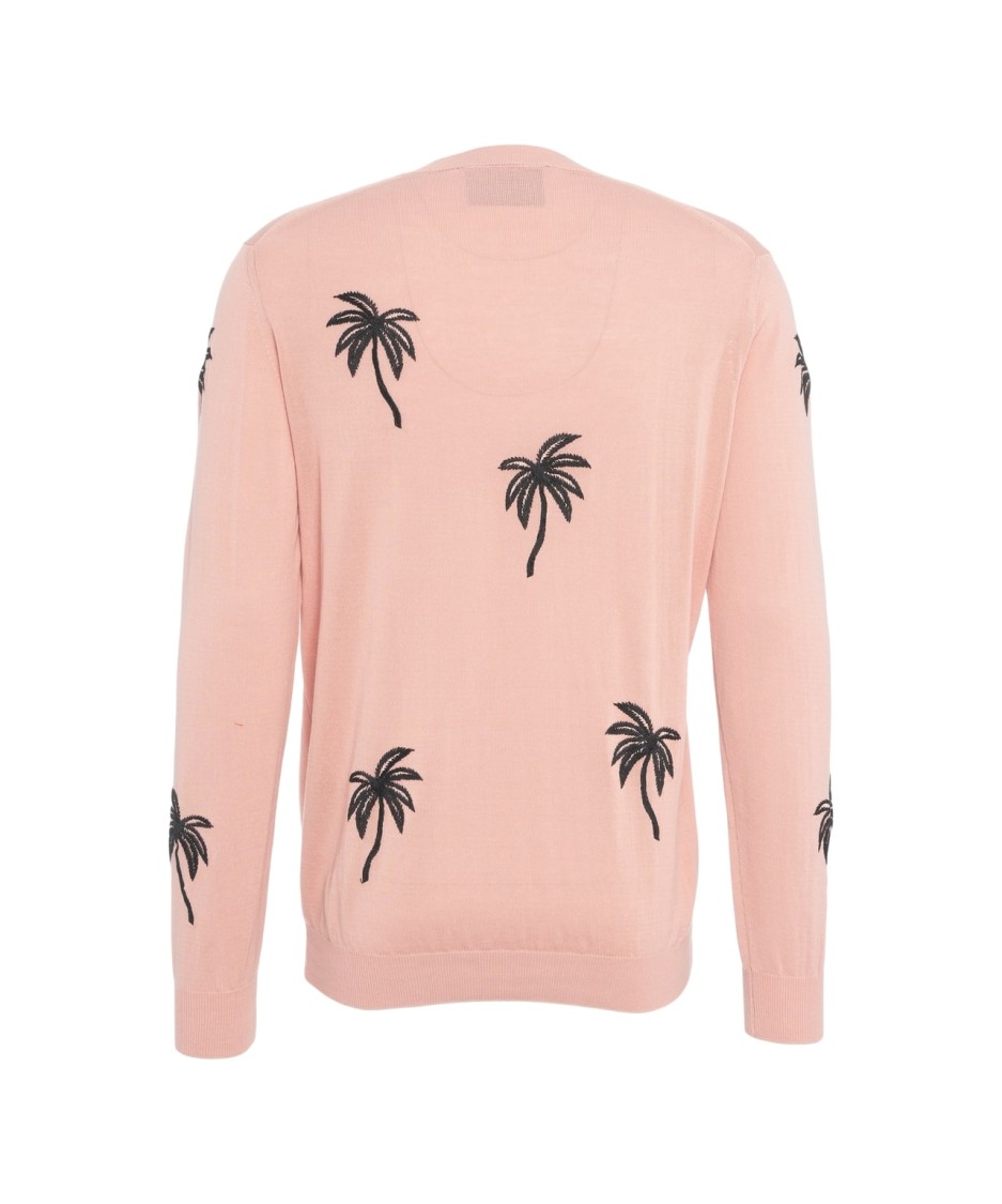 AMARANTO AMARANTO EMBROIDERED COTTON SWEATER 