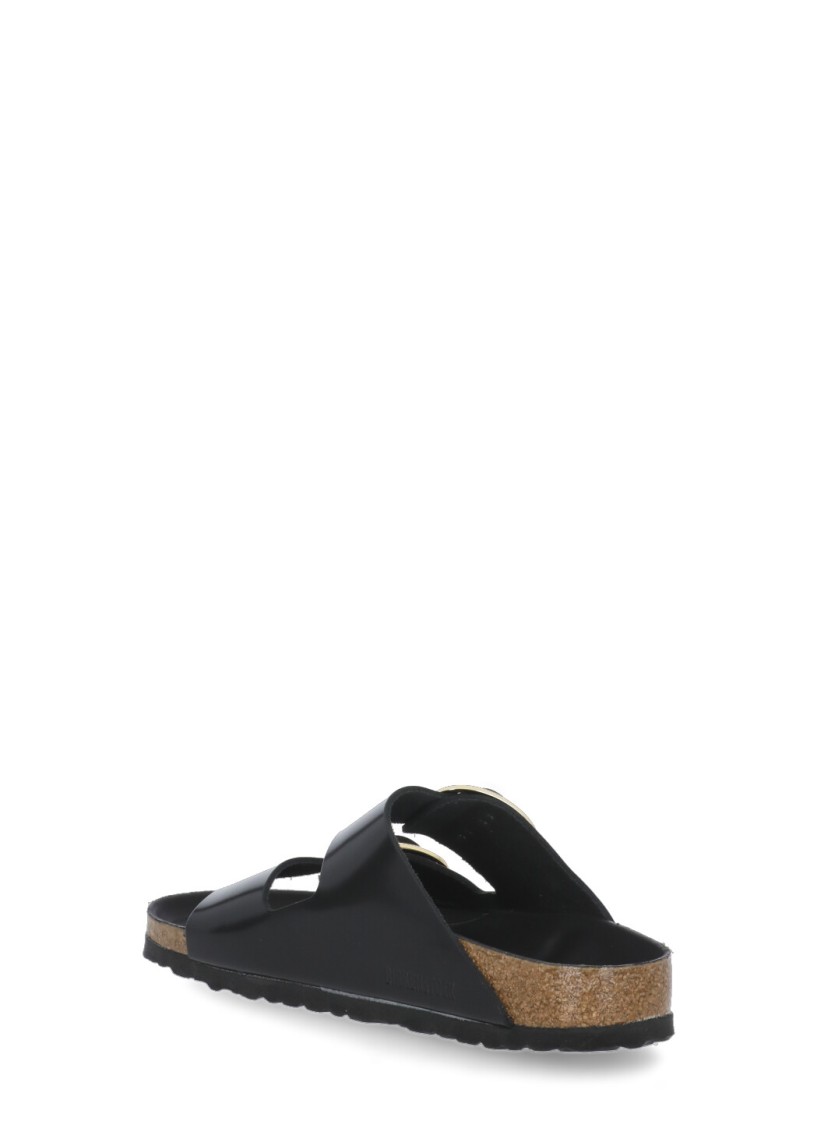 Birkenstock Arizona Big Buckle Nubuck Sandals In Black