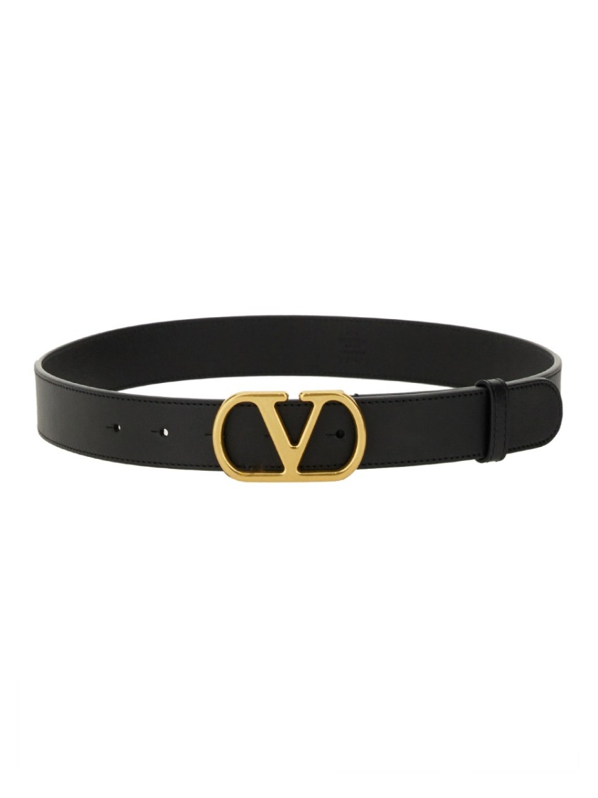 Valentino Vlogo Leather Belt