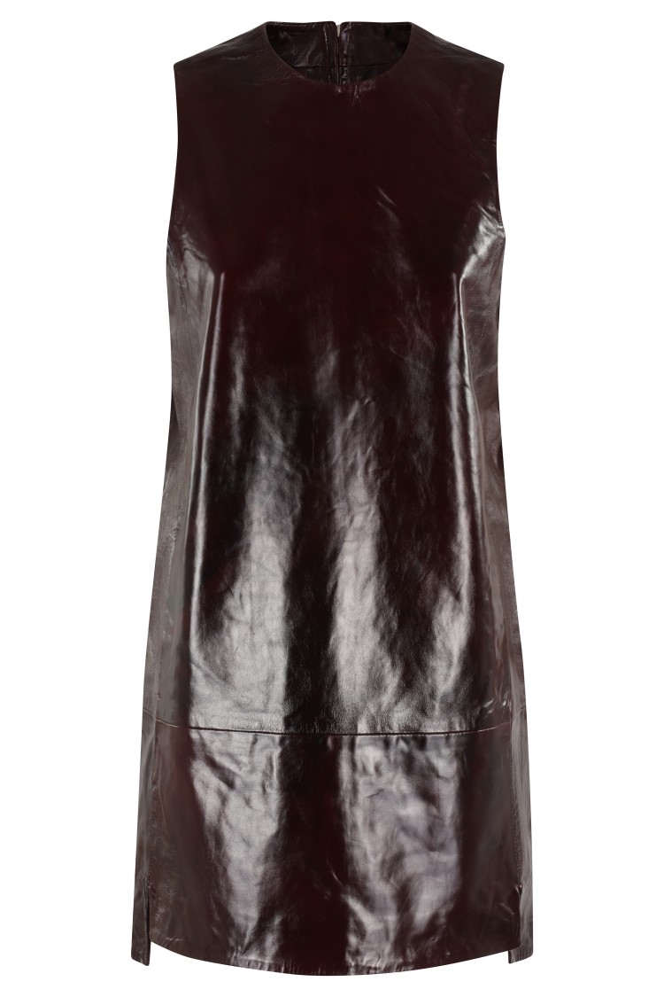 Remain Birger Christensen Remain Mini Leather Dress In Black