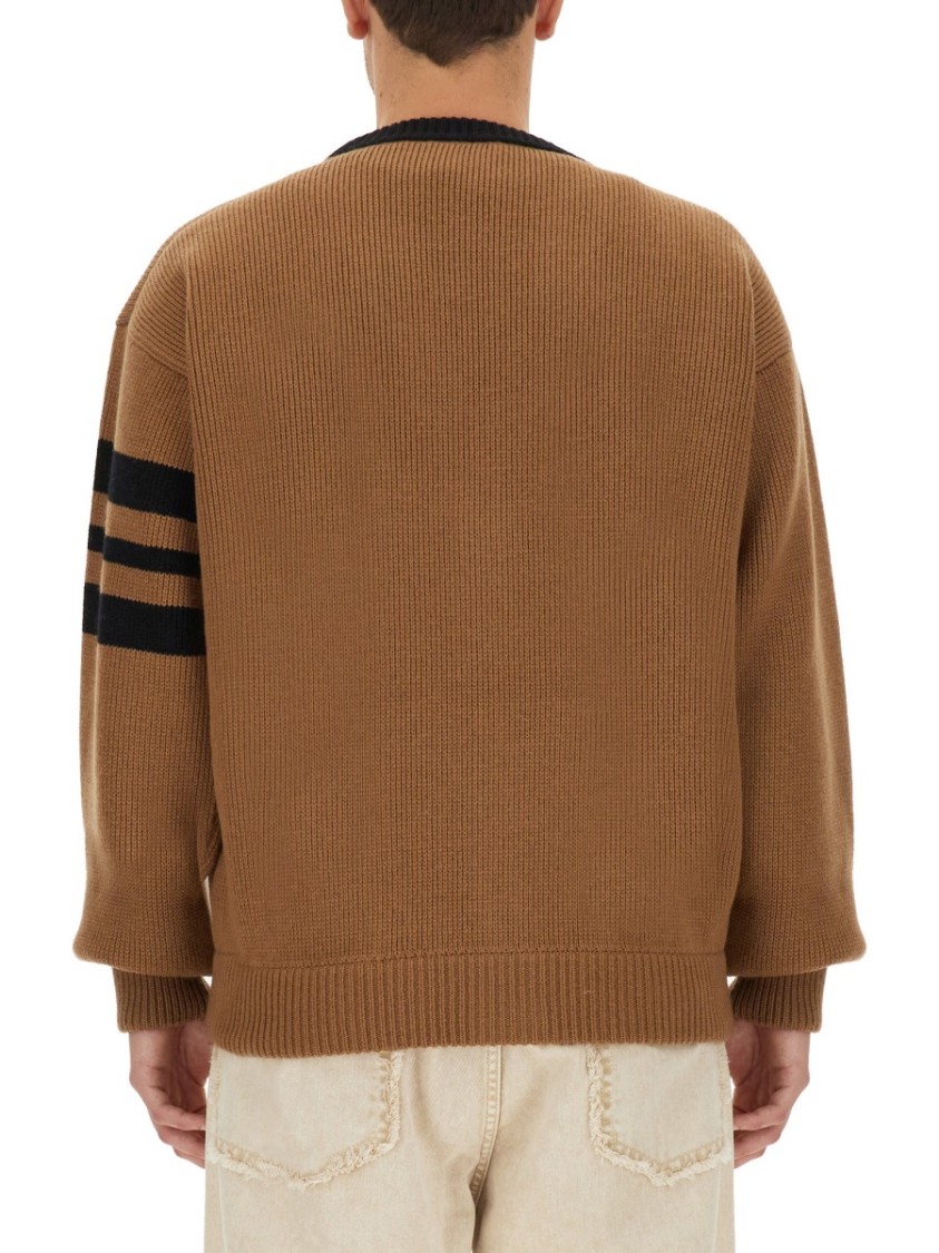 Shop Dolce & Gabbana English Rib Wool Cardigan In Brown