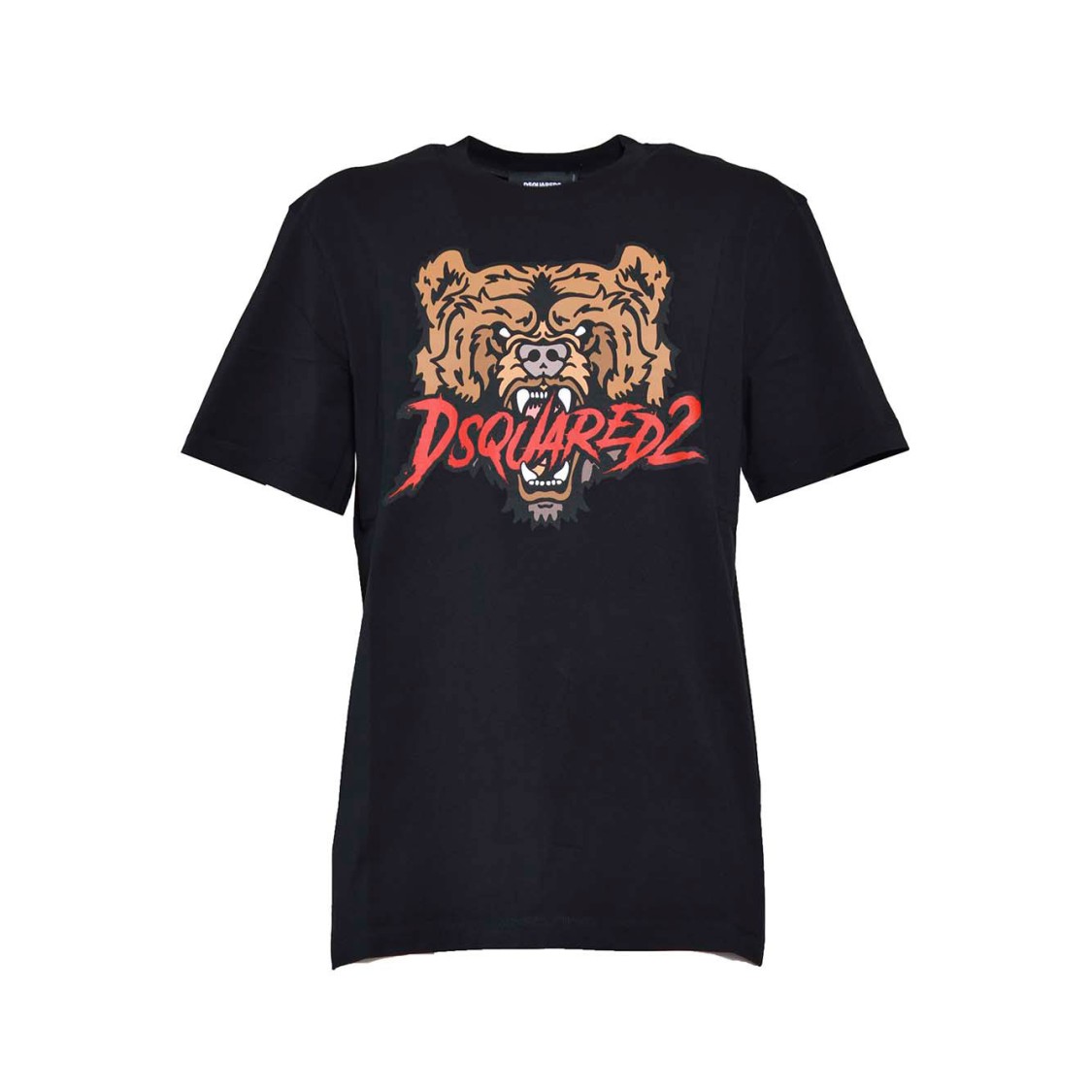 Dsquared2 Black T-shirt With Bear Print In Black