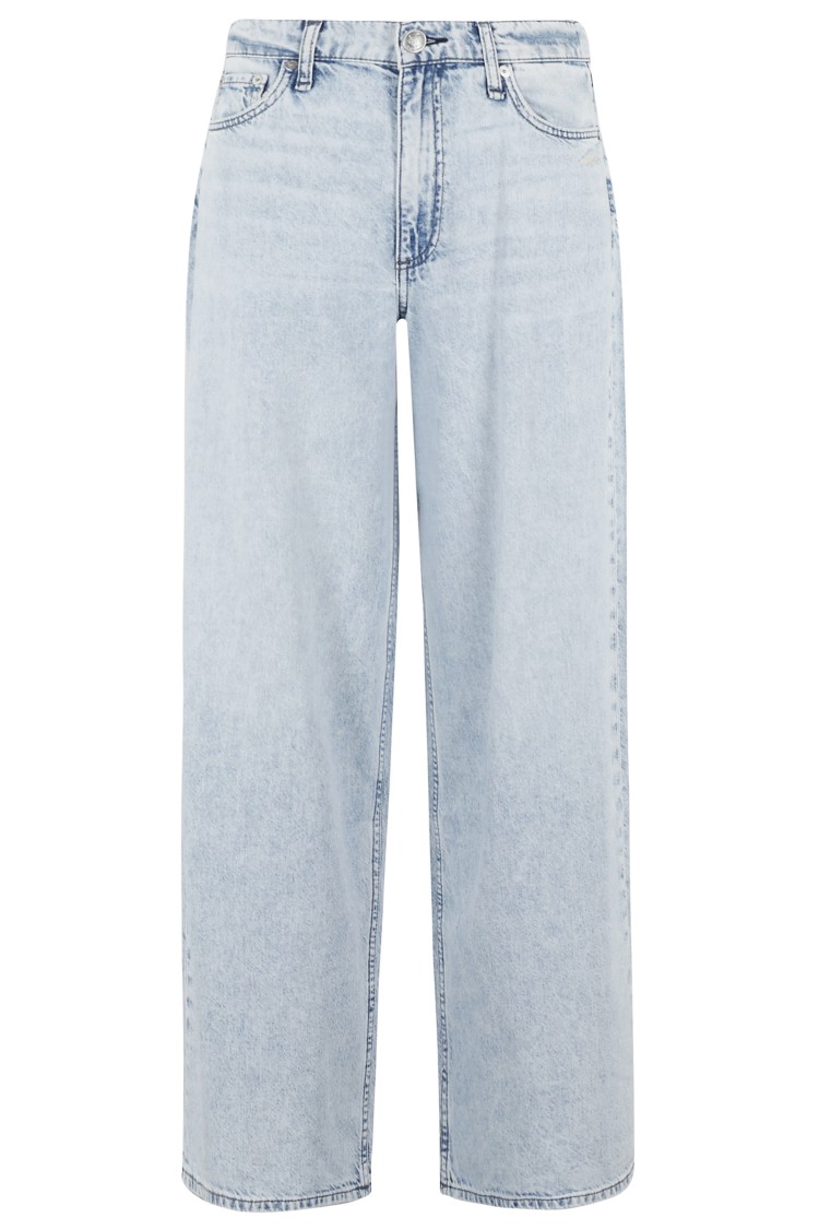 Rag & Bone Featherweight Sofie High Rise Full Lenght Wide Leg In Blue