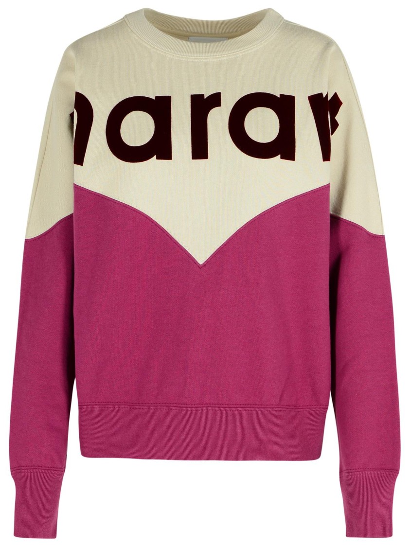 Isabel Marant Étoile Isabel Marant Etoile Two-tone Cotton Blend Houston Sweatshirt In Pink