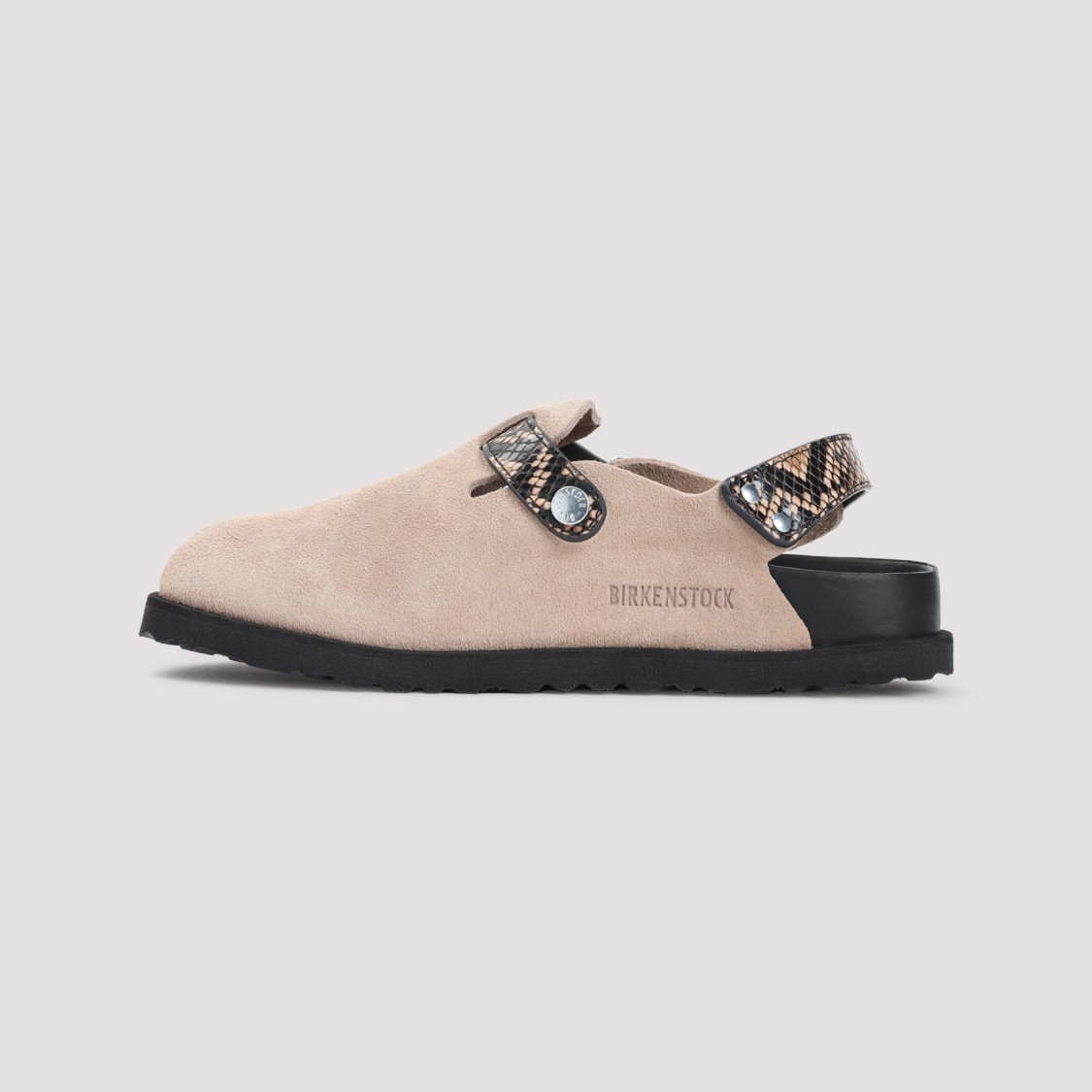 Shop Birkenstock 1774 Natural Beige Snake Suede Leather Tokio Sandals In Neutrals