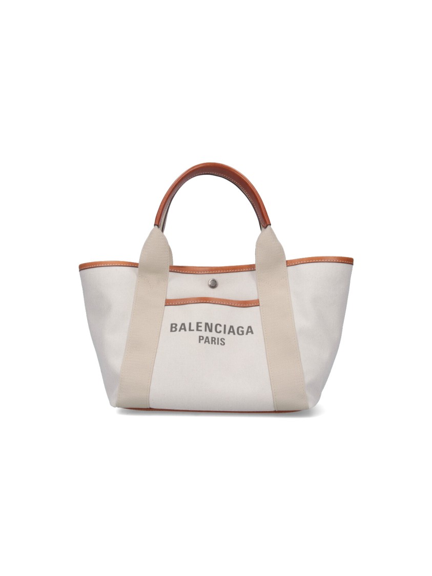 Balenciaga Medium 'Biarritz' Tote Bag  Off-White