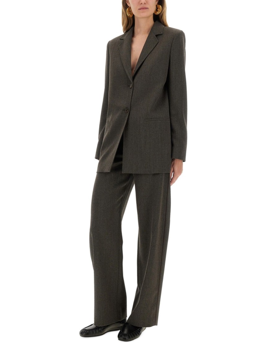 Moschino Jeans Wool Blend Jacket In Gray