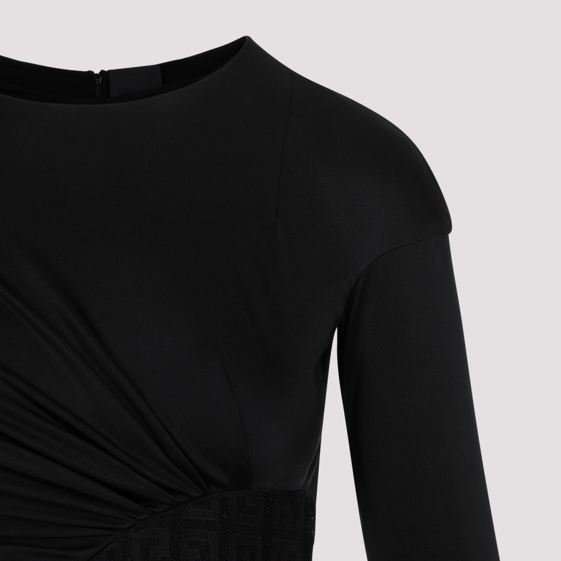 Givenchy Draped Top In Jersey And 4g Lace