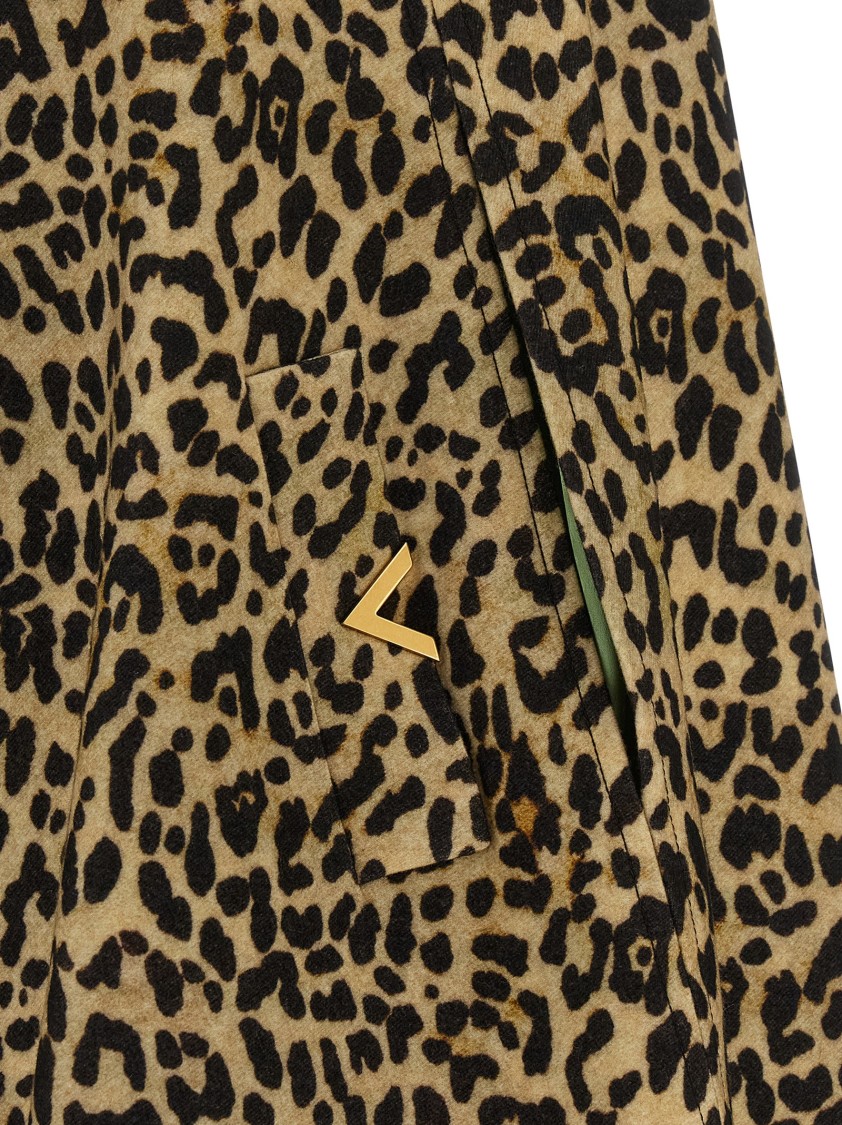 Valentino Garavani Cape In Animalier Cloth In Animal Print